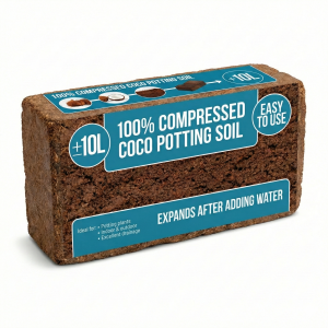 Fibra di Cocco Compressa 10 Litri - Terriccio Biologico Professionale per Piante e Semina - 650g